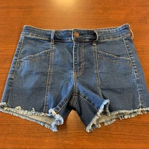 AMERICAN EAGLE Super Stretch Midi Cut Off Shorts